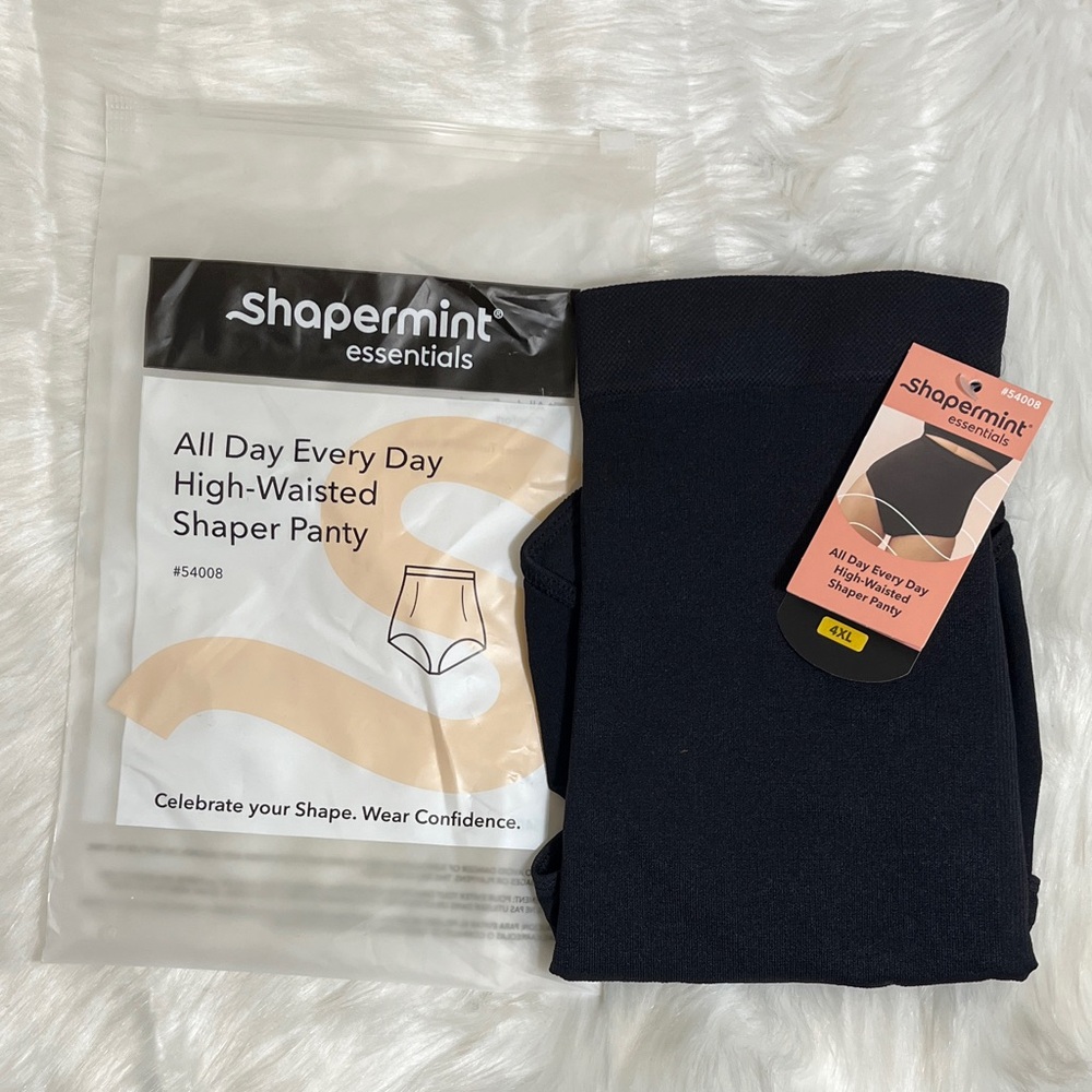 NWT Shapermint Essentials Black High-Waisted Shapewear Panty